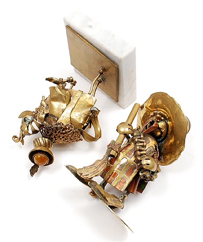 Botterweg Auctions Amsterdam > Two brass fantasy sculptures